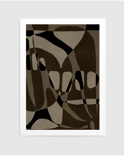 Olive et Oriel - Contour 1 by Shatha Al Dafai Art Print