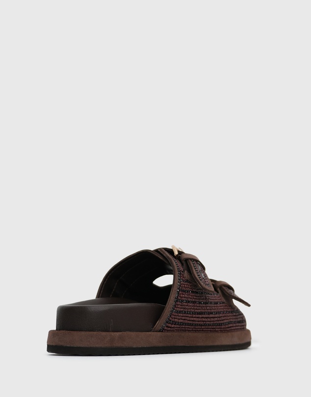 Betts - Cosmo Leather Buckle Flatform Slides