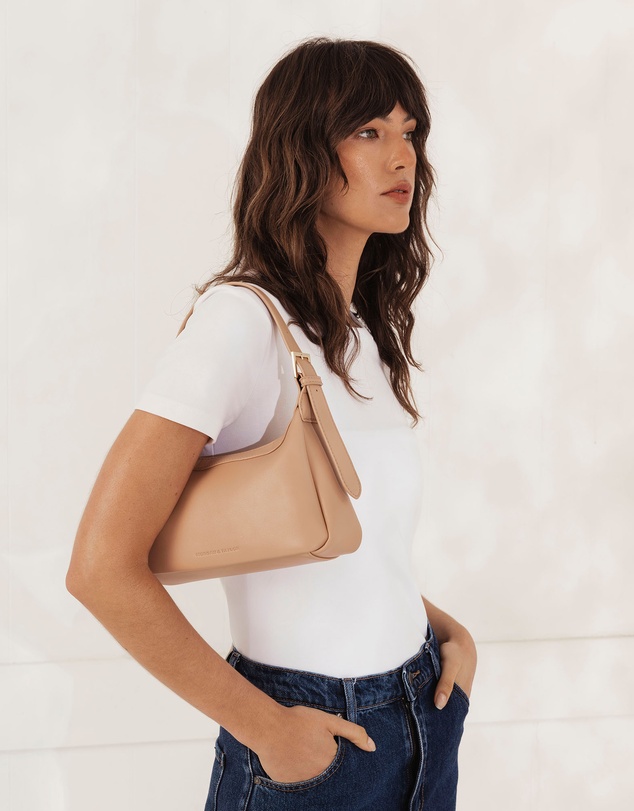 Morgan & Taylor - Anya Shoulder Bag in Beige Tan