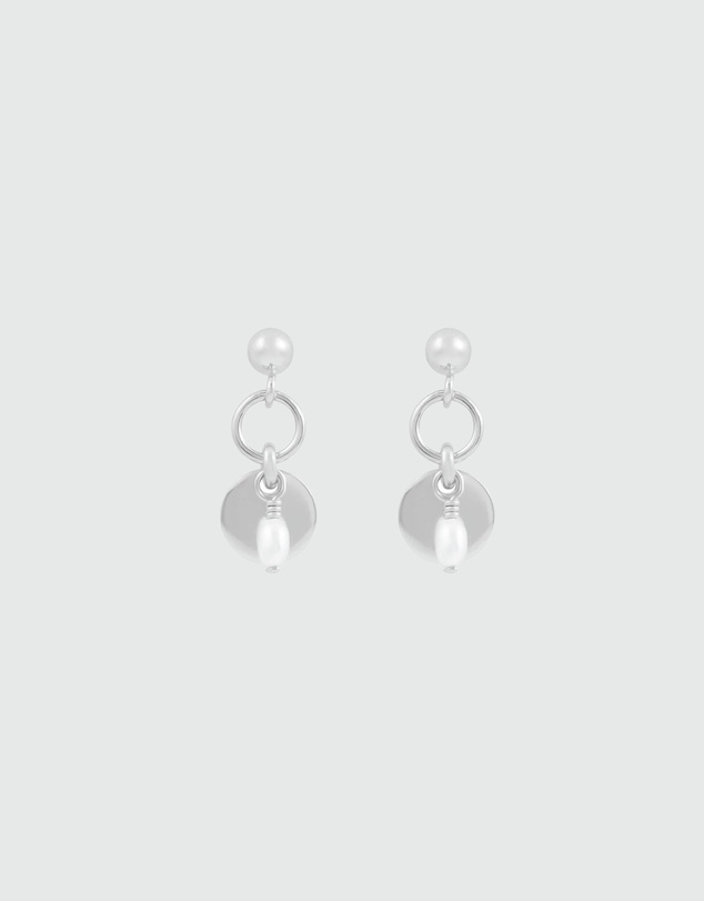 Alana Maria - Sia Freshwater Pearl Earrings - Silver