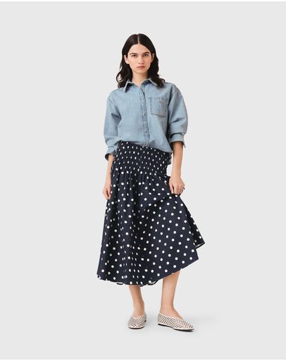 NAVY DOTS PRINT