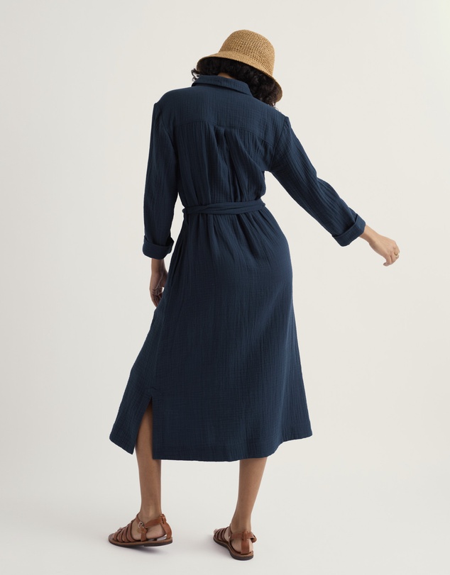 Seasalt - Whitsand Cove Midi Shirt Dress in GOTS Organic Cotton