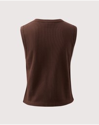 Ceres Life - Lyla Button Through Rib Tank