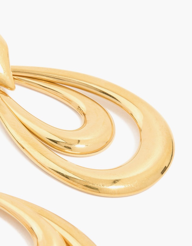 Lovisa - Waterproof Gold Plated Stainless Steel Double Doorknocker Earrings