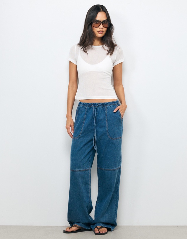 AERE - Kyra Denim Twill Pants