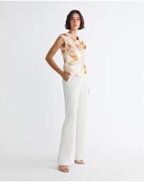 Calvin Klein - Watercolour Satin Gathered Top