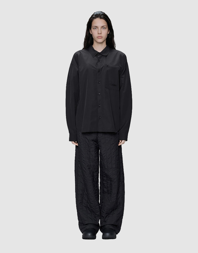 RAINS - Unisex Light Woven Long Sleeve Shirt Black