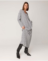 Primness - Stripe Loose V Top