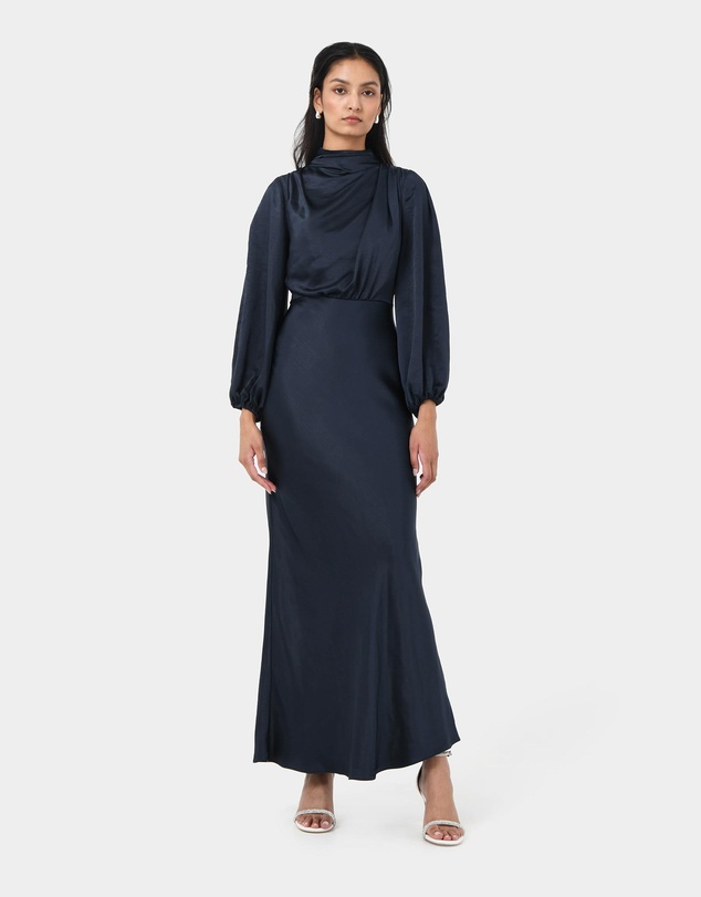 Forcast - Whitney Satin Cowl Neck Dress