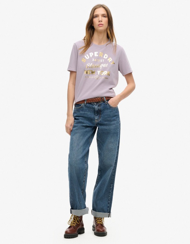 Superdry - Luxe Metallic Logo Relaxed Tee
