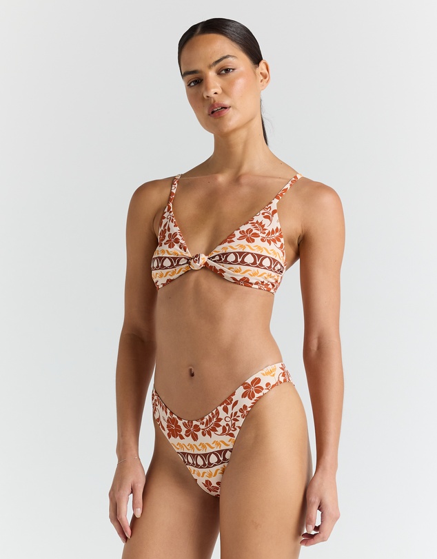 Poolside Paradiso - Samoa High Cut Cheeky Bikini Bottom - Seashell