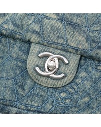 Pre-Loved by Azura Reborn - Pre-Loved Medium Embroidered Denim Camellia Flap