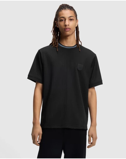 HUGO - Cotton-Blend T-Shirt With Drop-Needle Stripe