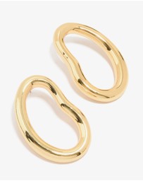 Lovisa - Gold Plated Organic Open Oval Stud Earrings