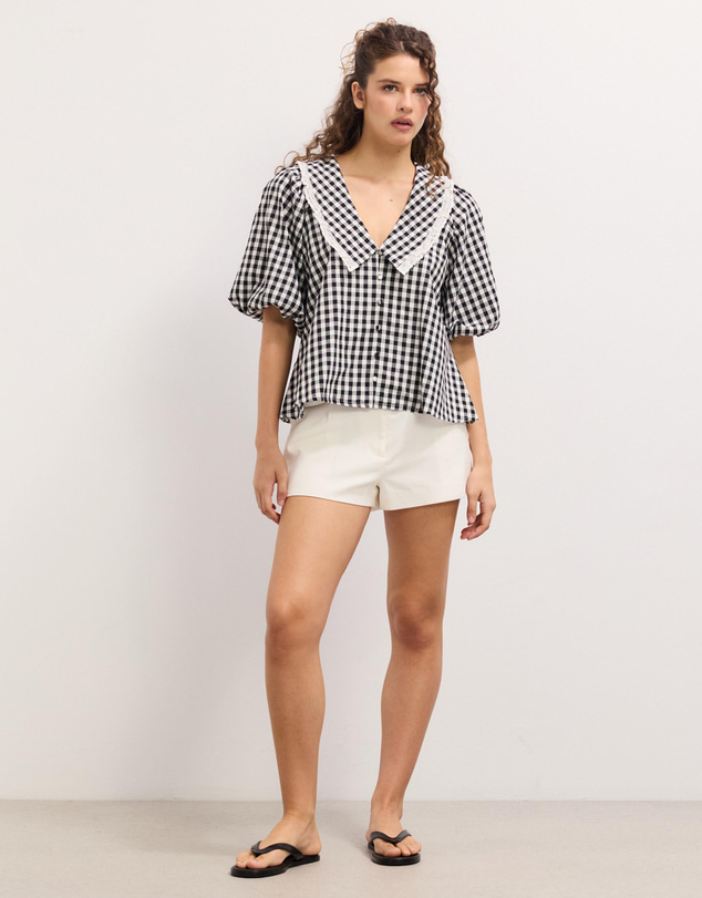 The Fated - Paige Gingham Collared Shirt