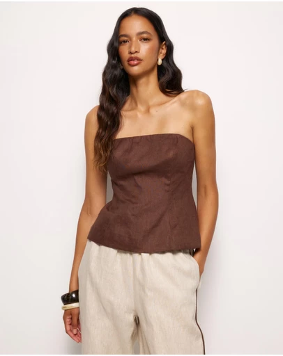 AERE - Arden Strapless Top