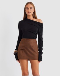 SNDYS - Amelia Suede Mini Skirt
