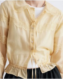 & Other Stories - Long Sleeve Lace Blouse