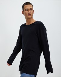 Surrounded By Ghosts - The Diaspore Rib Knit Long Sleeve Tail T-Shirt
