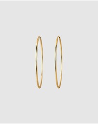 Elli Jewelry - Earrings Creoles Basic Minimal Trend Blogger in 925 Sterling Silver Gold Plated