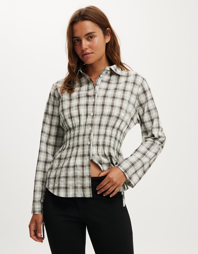 Cotton On - Gathered LS Shirt