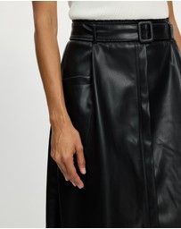 Mossée - Lily A Line Leather Skirt