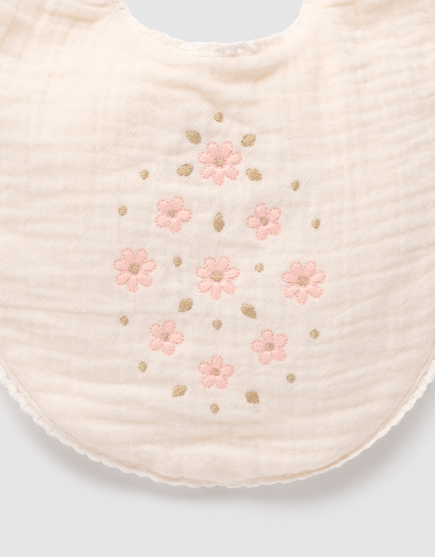 Purebaby - Embroidered Bib-Babies