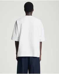 COS - OVERSIZED HEAVYWEIGHT MOCK-NECK T-SHIRT