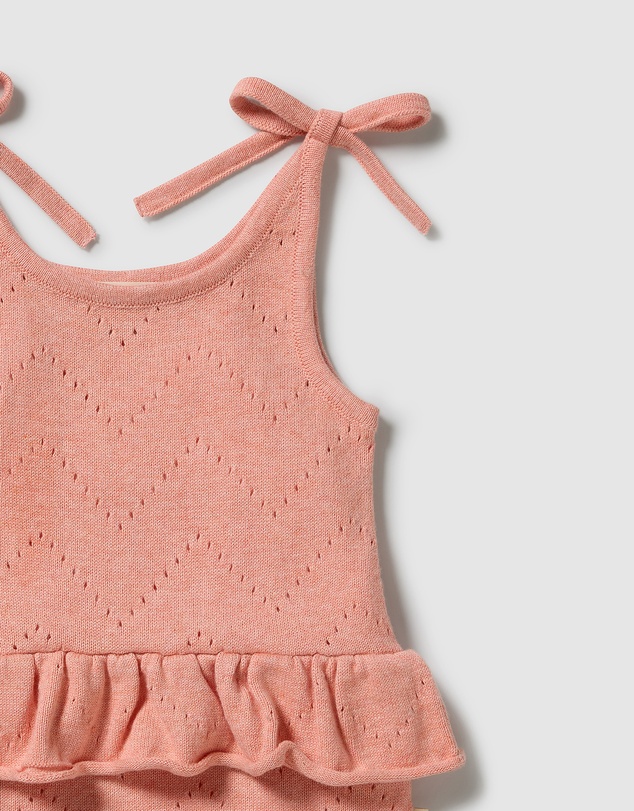 Wilson & Frenchy - Organic Knitted Pointelle Playsuit - Babies