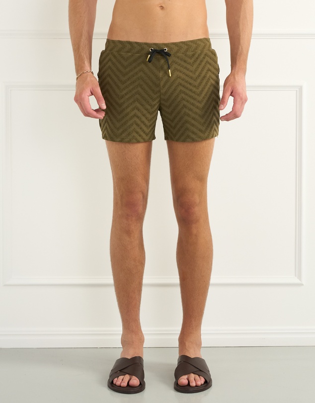 Aqua Blu Australia - Building Blocks Khaki Lycra Swim Shorts