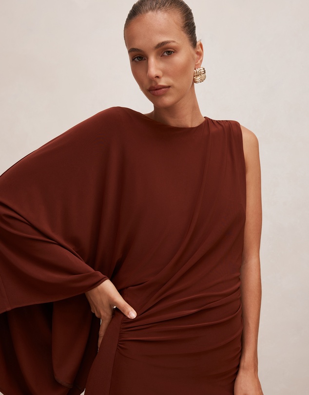 Forever New - Fleur Cape Shoulder Maxi Dress