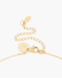 Lovisa - Waterproof Gold Plated Stainless Steel Cross & Mary Pendant Necklace