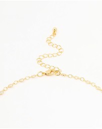 Lovisa - Gold Plated Station Flat Crystal Necklace