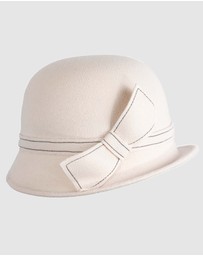 Max Alexander - Winter Felt Cream Cloche Hat