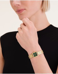 Rosefield - The Boxelle Emerald Gold-Tone Bracelet Watch