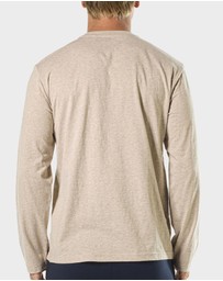 Mitch Dowd - Mens Relaxed Long Sleeve Crew Tee - Oatmeal