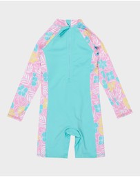 Roxy - Girls 2 to 7 Tropical Square One Piece Rash Vest