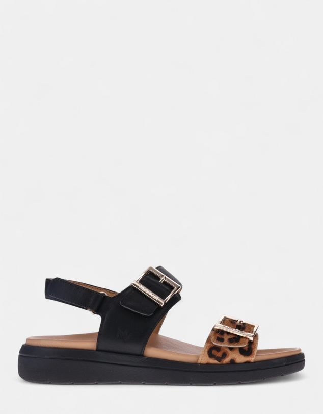Mia Vita - Bettina Slingback Sandal - Black Leopard