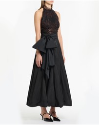 Carla Zampatti - Black Metallic Lace Halter Top