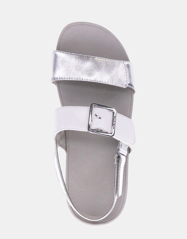 Mia Vita - Florini Platform Sandal - White/Silver