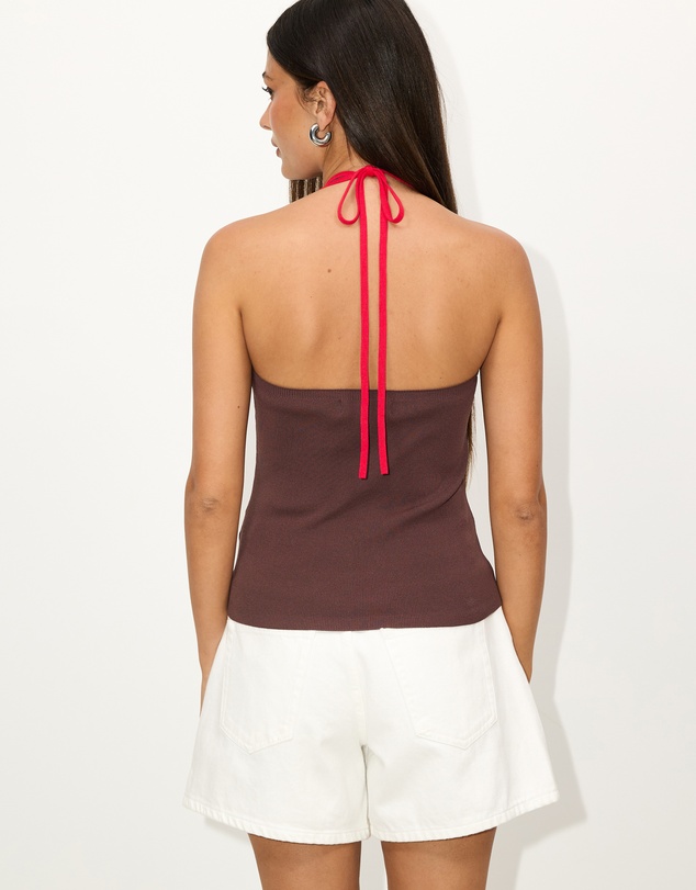 Dazie - Sunbed Contrast Knit Halter