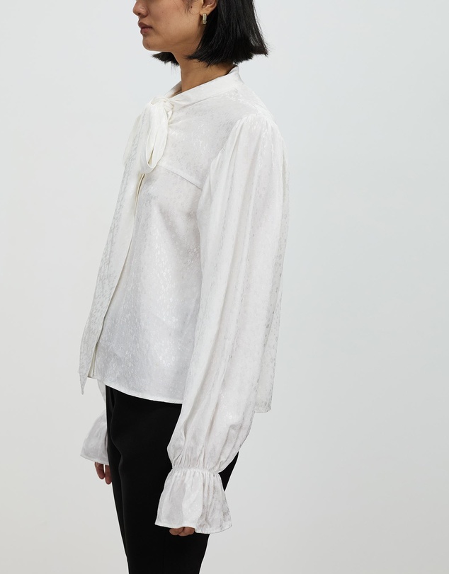 Asilio - Pussy Bow Spotted Jacquard Blouse