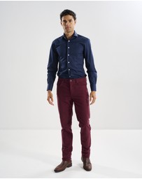 3 Wise Men - 3 Wise Men Ruxton Moleskin Trouser - Burgundy