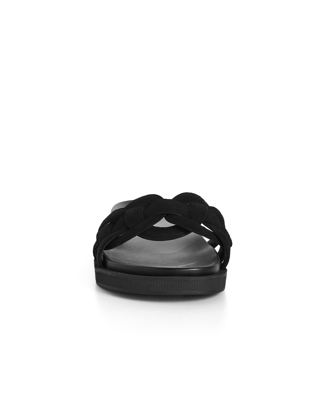 City Chic - Wide Fit Star Weave Slide