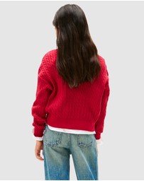 Tommy Hilfiger - Relaxed Cable Knit Jumper - Teens