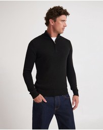 Oxford - Robert Zip Neck Knit Pullover