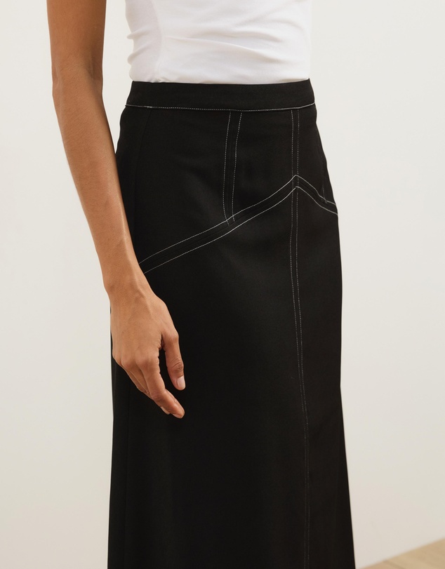Atmos&Here - Mia Contrast Stitch Maxi Skirt