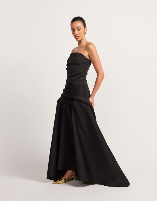 TOJHA - GAIA STRAPLESS MAXI DRESS BLACK