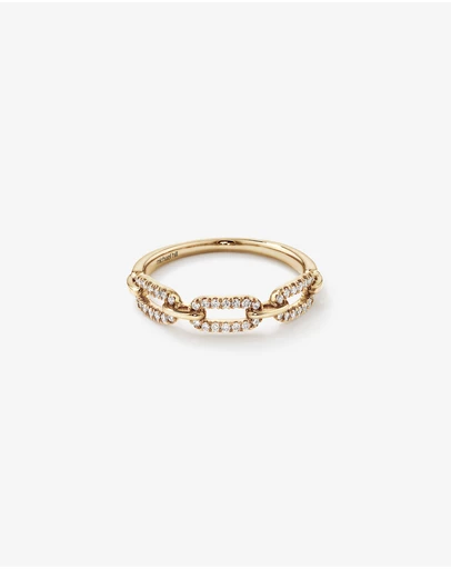 Michael Hill - 0.20 Carat TW Diamond Paperclip Ring in 10kt Yellow Gold