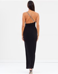 SKIVA - Embellished One Shoulder Evening Dress